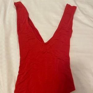 Red Bodysuit w cutouts